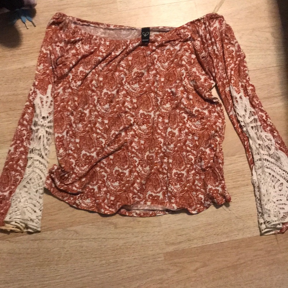 Strapless Rust Top